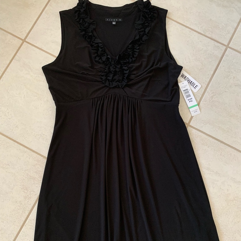 NWT Tiana B Washable Black Sleeveless Dress